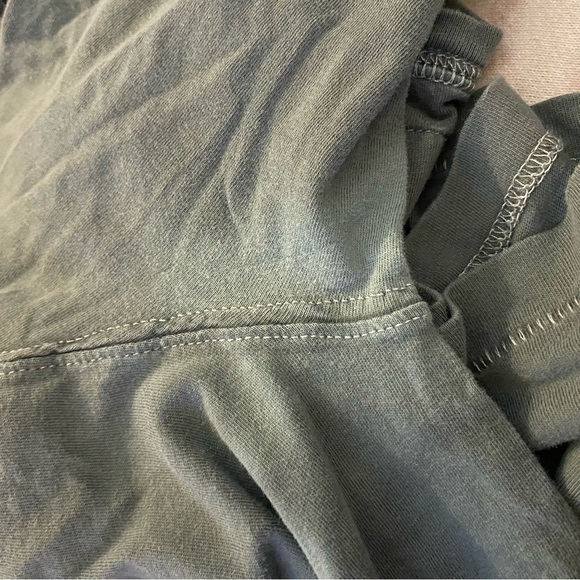 Abercrombie Garment Dyed Long Sleeve Tee Slate Small - Picture 5 of 7